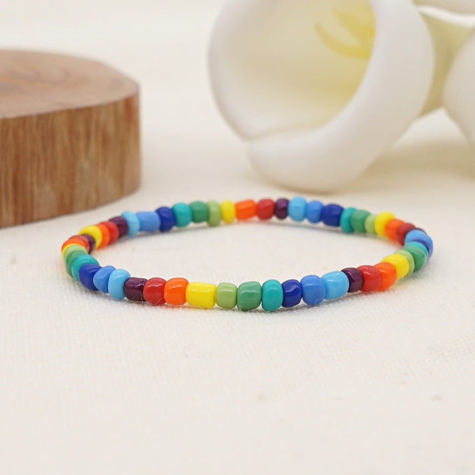Rainbow Bohemian Bead Bracelet