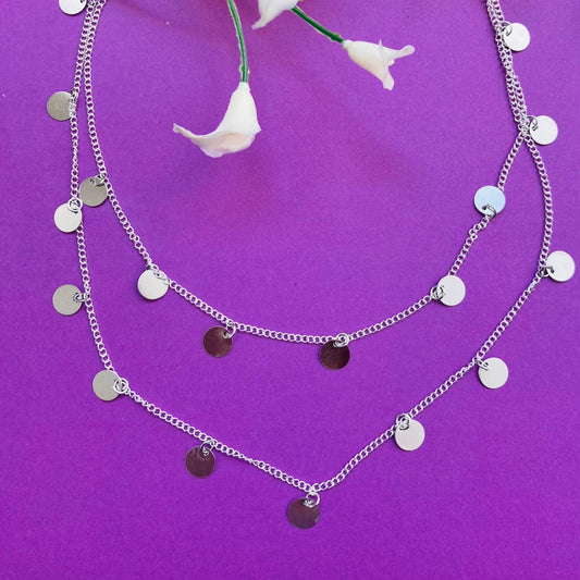 Double-Layer Long Pendant Chain Necklace