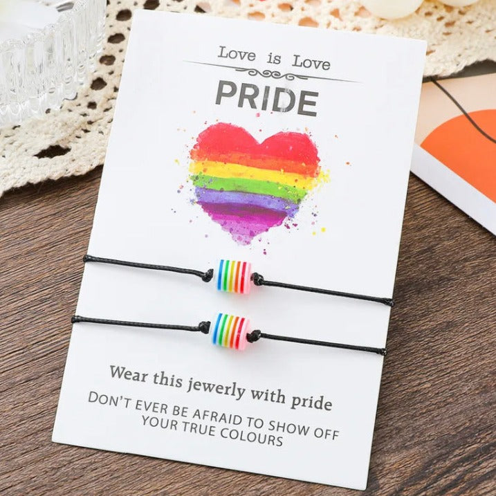 Pride Bead Card Bracelet