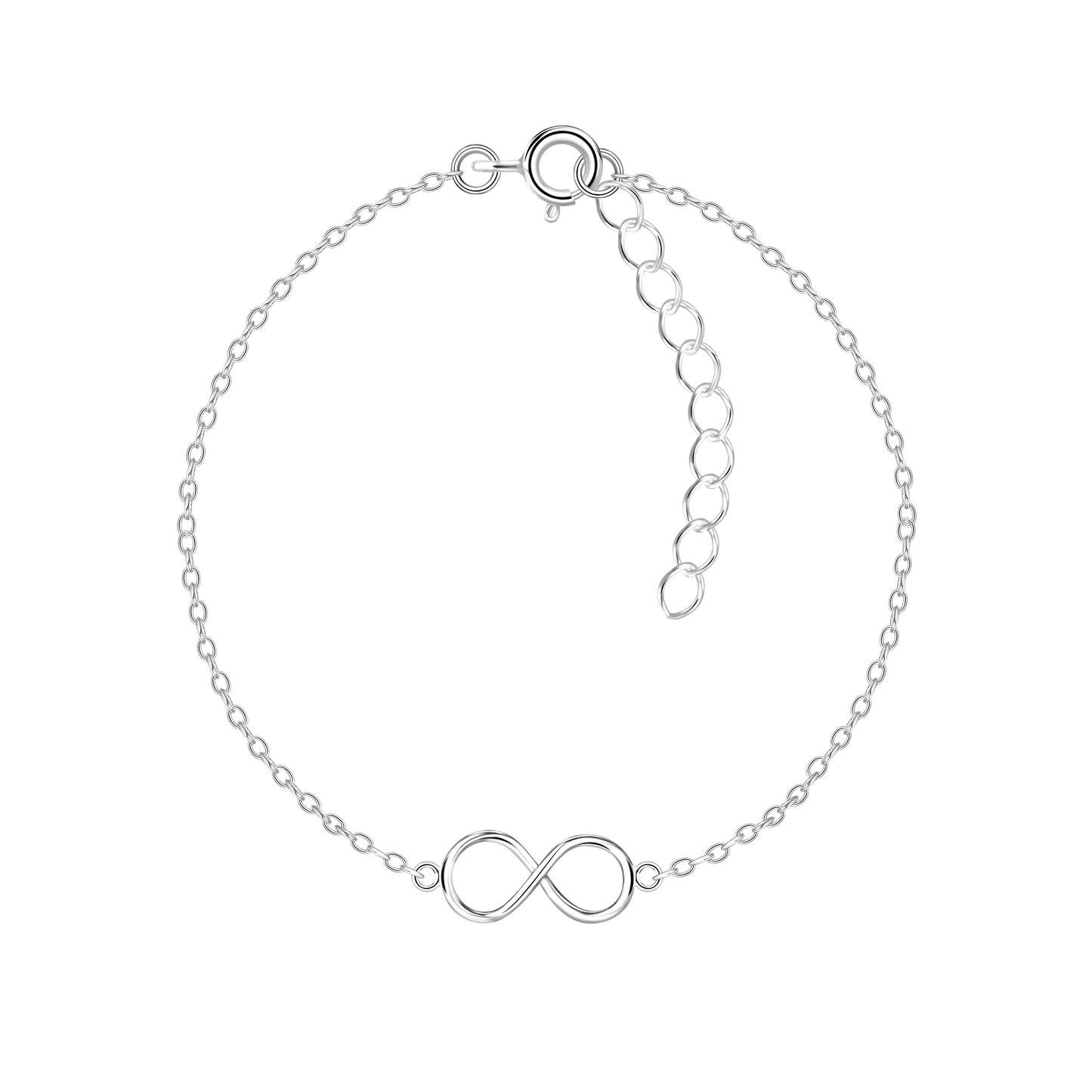 925 Sterling Silver Infinity Bracelet